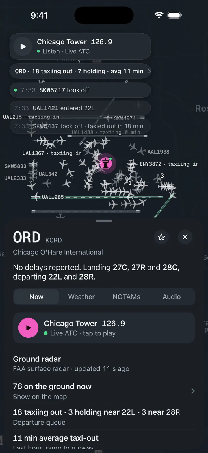 Cockpit airport card