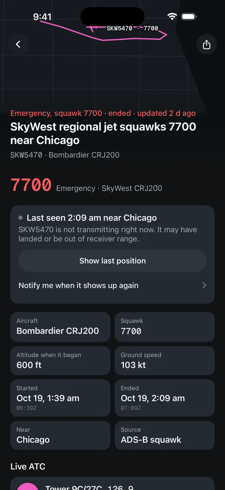 Cockpit event page